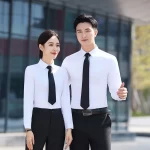 Đồng phục công sở áo sơ mi trắng quần tây đen NAMA100