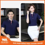 Áo thun đồng phục polo xanh đen NAMA021