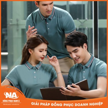 Áo thun đồng phục polo xanh ngọc NAMA022
