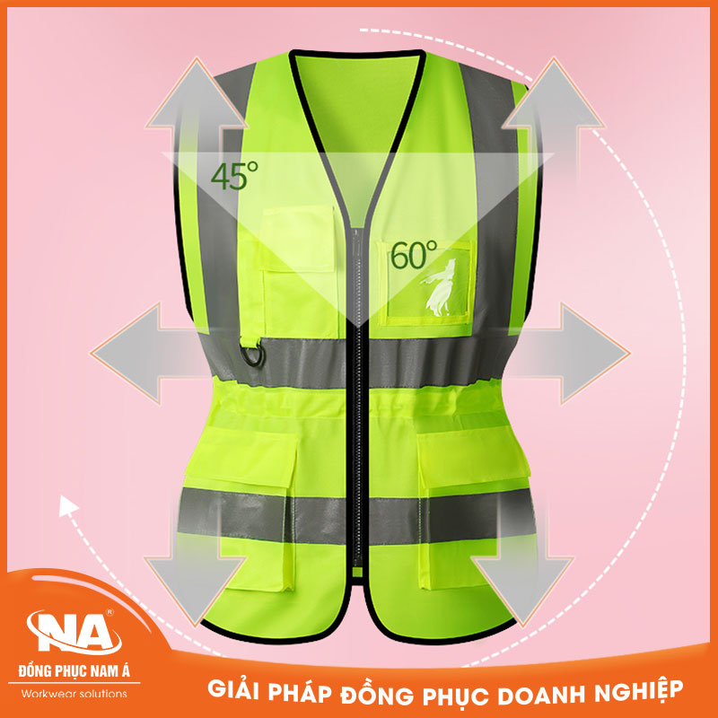Áo gile bảo hộ phản quang kèm túi NAMA670