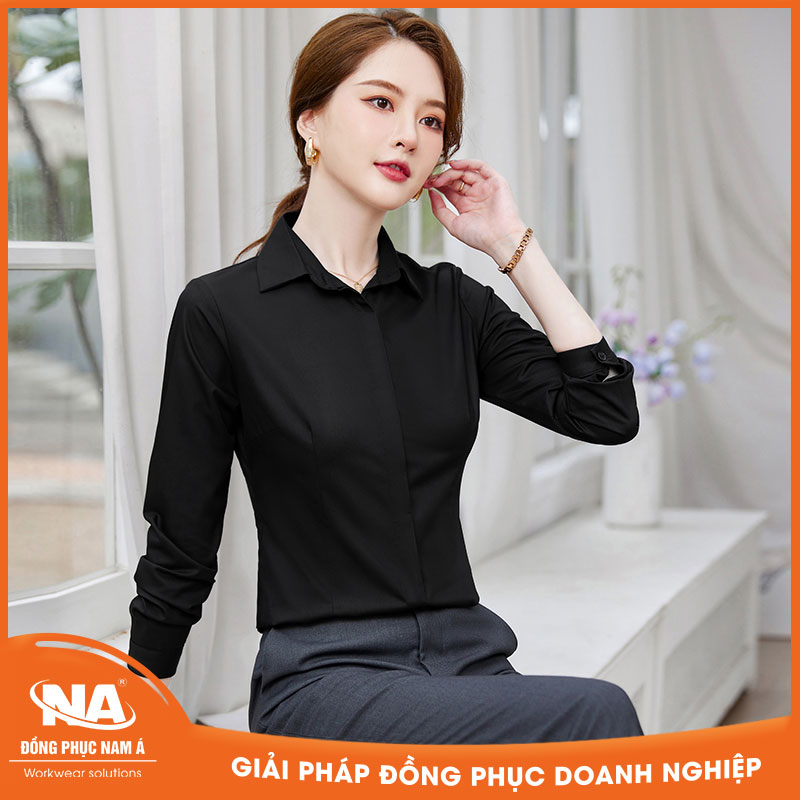 Áo sơ mi nữ công sở dài tay cách tân NAMA212