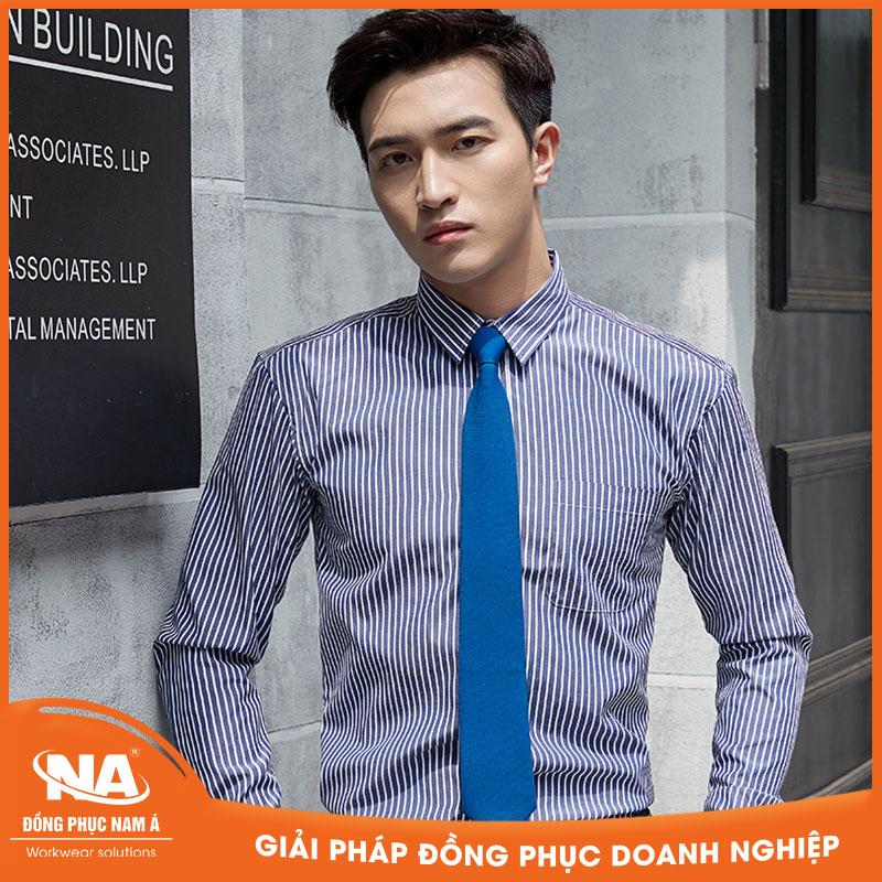 Đồng phục áo sơ mi công sở sọc dài tay NAMA205