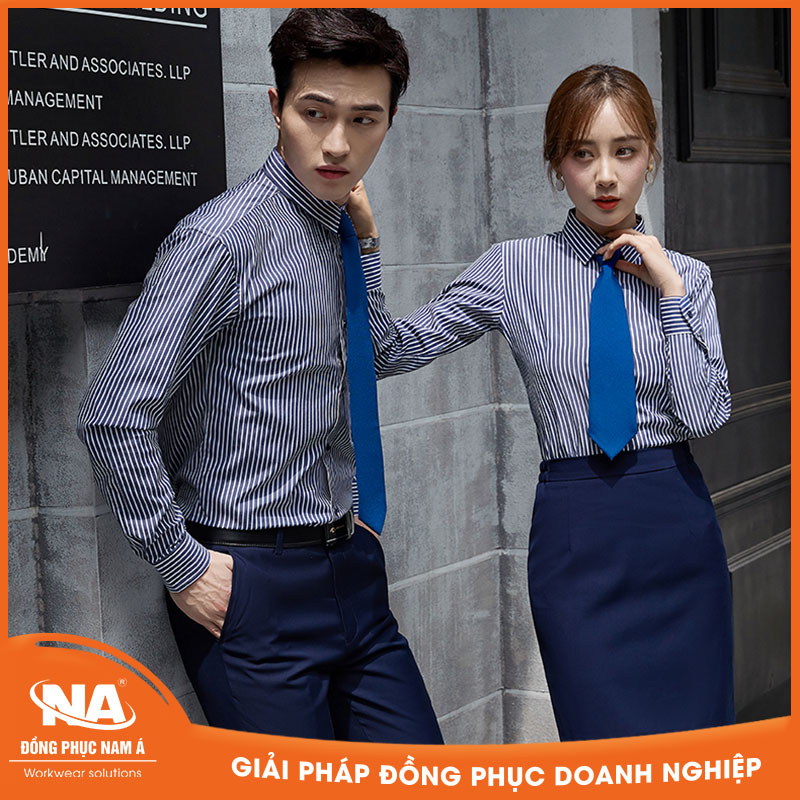 Đồng phục áo sơ mi công sở sọc dài tay NAMA205