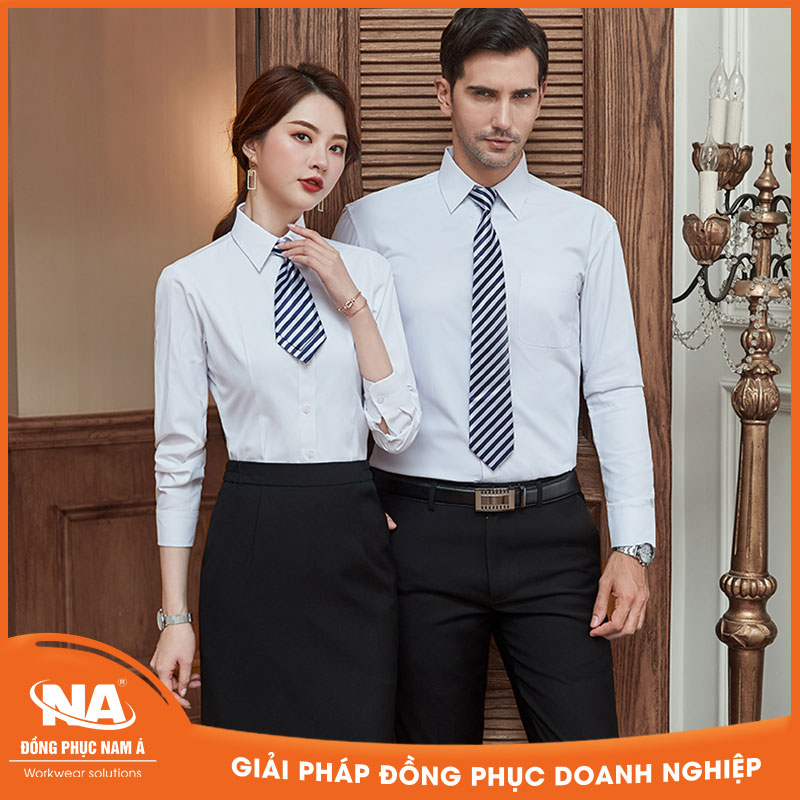 Đồng phục áo sơ mi trắng công dài tay NAMA206