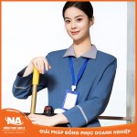 Đồng phục buồng phòng màu xanh cổ vịt NAMA432