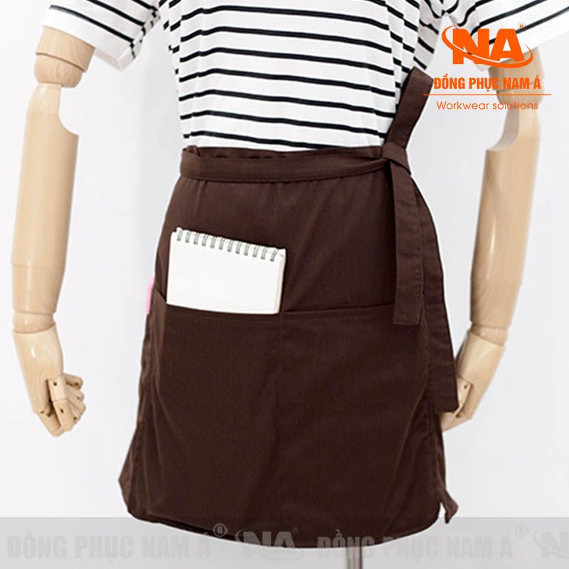 Tạp dề ngắn màu nâu